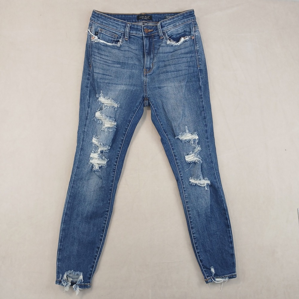 Judy Blue 7/28 28x26 Womens Jeans‎ Slim Fit Distressed Stretch